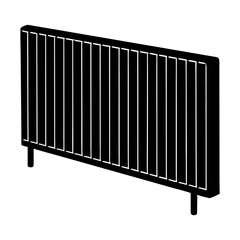 Modern Flat Panel Radiator Silhouette Vector Sleek Minimal Home Heating Design