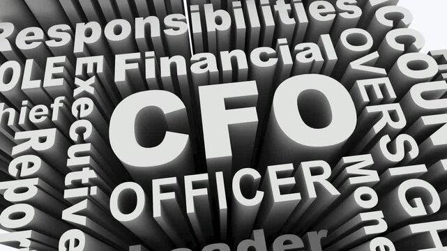 CFO Chief Financial Officer Word Acronym Job Title Position 3d Animation