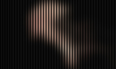 Abstract background with vertical ribbed texture and a spotlight effect creating a warm gradient of light and shadow, suggesting depth and mystery