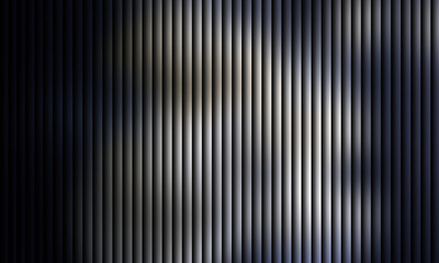 Obraz premium Abstract background with vertical metallic blinds and dramatic lighting, creating a sense of depth and mystery with subtle color variations