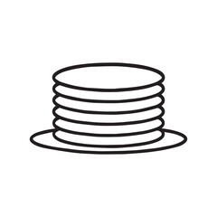 Stack of Plates Tableware Icon Vector Illustration