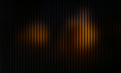 Illuminated vertical stripes in warm orange and yellow hues against a dark background, suggesting energy, warmth, and a digital or futuristic theme