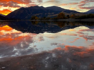 Sunset in the mountains 