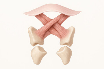 Illustration of Human Shoulder Muscles and Bones