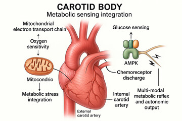 Carotid Body: Metabolic Sensing and Autonomic Integration Diagram