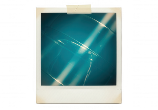 Teal abstract light streaks isolated on a transparent background - Powered by Adobe