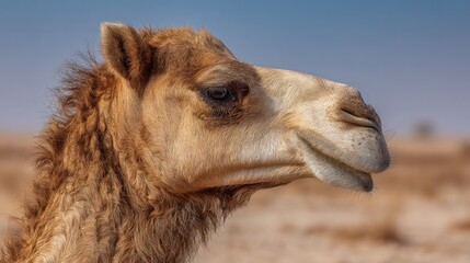 Obraz premium Close up of a camels head