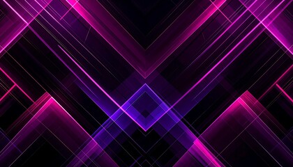 Abstract Geometric Design with Vibrant Pink and Purple Lines.
