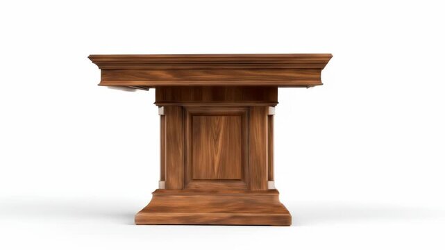 Wooden podium with panel design