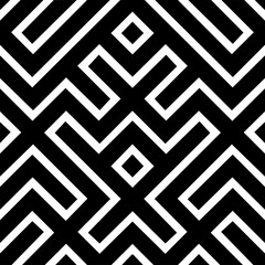 Black And White Pattern Vector. Geometric Retro Vintage Pattern. Repeated And Decorative Design That Can Be Used For Packaging, Decorating, Interior Design, Wallpapers, Banners.