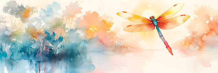 watercolor painting of wild animals