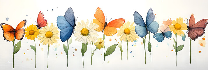 spring flowers vector illustration