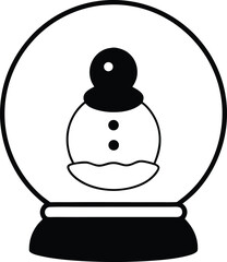 snowman in a cap and scarf