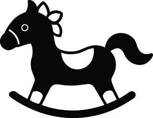 rocking horse on white background