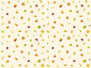 落ち葉のシームレスパターン　A-2'