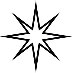Obraz premium black and white compass