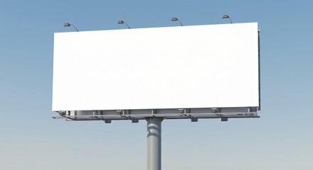 Blank billboard mockup for outdoor road advertising