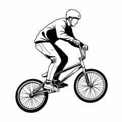 Fototapeta premium BMX Rider Doing a Stunt