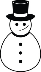 snowman on a white background