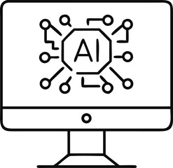 An AI graphic on computer screen