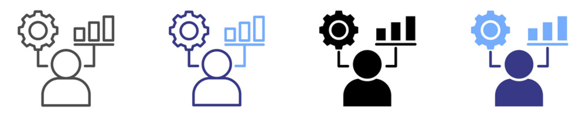 entrepreneurs icon set multiple style