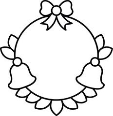 christmas bells with holly