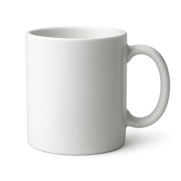 white cup isolated on white