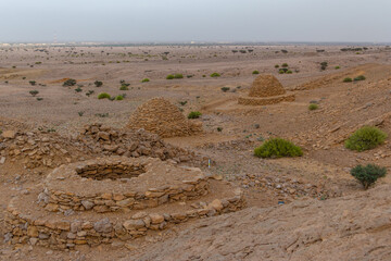 Ancient Beehive Tombs and a Circular Stone Foundation