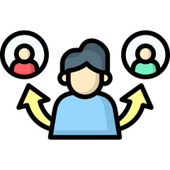 Influence Lineal Color Icon