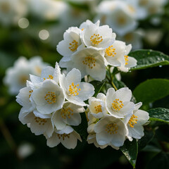 Obraz premium white flowers in the garden in spring
