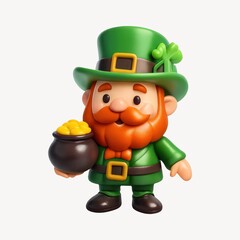 Charming leprechaun with gold.