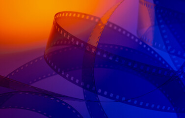 film strip with texture for abstract cinematic background