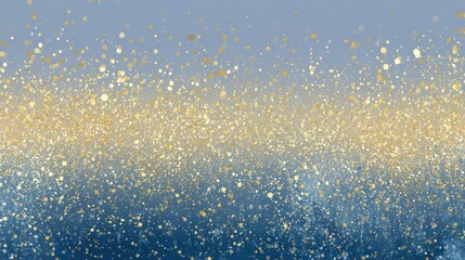 Shimmering Gold and Blue Abstract Background with Glitter Effect