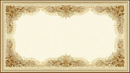 Ornamental Vintage Frame with Intricate Floral Design Elements
