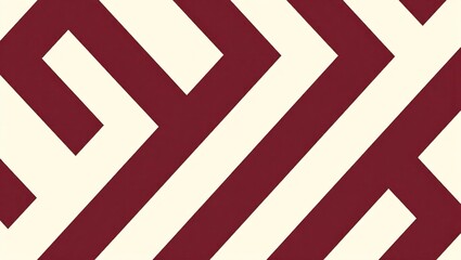 Geometric Pattern with Burgundy and Cream Colors.