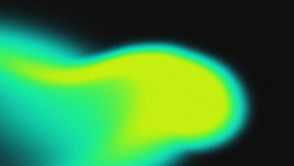 Abstract glowing nebula with vibrant green and yellow hues