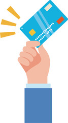 クレジットカードを持つ手