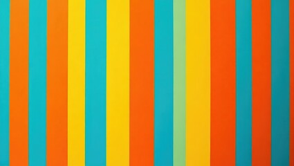 Vibrant Vertical Stripes in Orange Yellow and Blue.