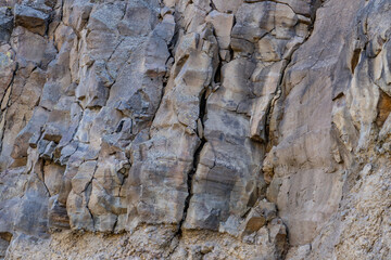 ( Quf ) Undine Falls Basalt.  near Undine Falls Trail, Grand Loop Road, Yellowstone National Park , Wyoming
