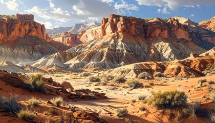 Clay Desert Landscape Scenic