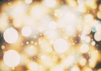 Soft bokeh lights abstract festive background with warm glow and twinkling sparkles
