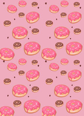 seamless pattern with donuts