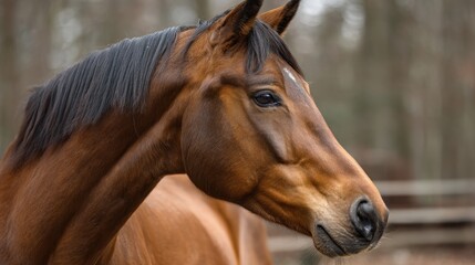 Obraz premium Close up of a brown horse