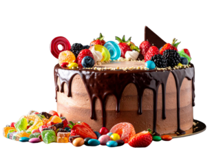 Traditional Festival Sweet and Everyday Dessert Pair, isolated on transparent background