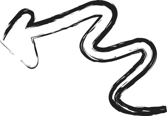 Fototapeta premium Arrows with paint brush stroke