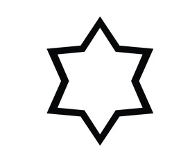 silver star on white background