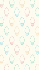 Pastel light bulb pattern mobile wallpaper