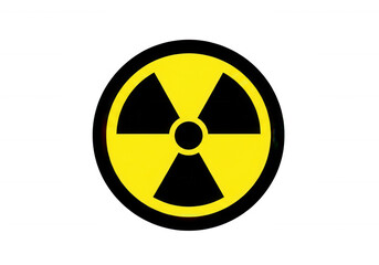 Fototapeta premium Radioactive symbol warning hazard isolated on a transparent background
