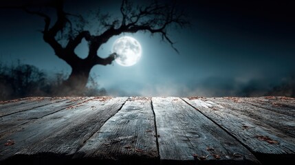 Artisanal Weathered Wooden Table with Prominent Grain Patterns Framed by Twisted Leaves Creating a Harmonious Rustic Atmosphere