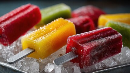 Colorful Artisan Fruit Paletas Being Unmolded with Vibrant Flavors Showcasing Fresh Ingredients for a Refreshing Summer Treat